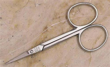 Bőrvágó olló hajlított ( NI 1106 )nagy lyukkal