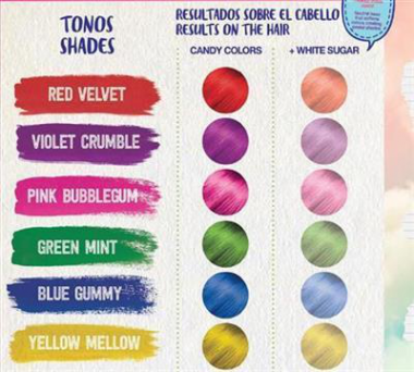 Hajszínező extrém élénk és pasztell hajszínekhez Candy Colors